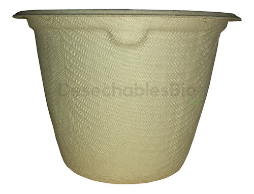 Imagen 2 de 5 de 50 Vasos Souffle Con Tapa 4 Oz Biodegradable Bagazo De Trigo