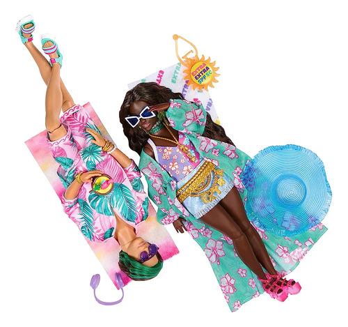Barbie Extra Fly Muñeco Ken Look Tematica Tropical.