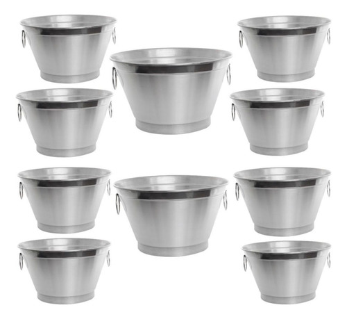 Kit Atacado Com 10 Baldes Gelo 7 Litros Cerveja Eventos