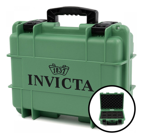 Estuche De Impacto Invicta /dc8/ltgrn  / 8 Slot Light  Verde