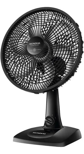 Ventilador Mondial De Mesa 6 Pás 30cm 3 Velocidades Estrutura Preto Pás Cinza Diâmetro 35 Cm Material Das Pás Plástico