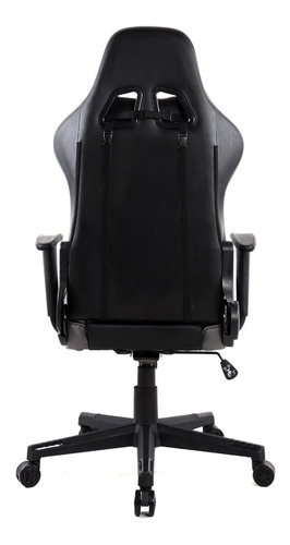Imagen 4 de 4 de Silla de escritorio Good Game Pro negro y gris con tapizado de cuero sintético