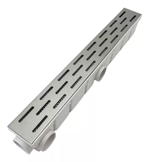 Ralo Linear Inox 6x50 Tracejado Coletor Cor Branco Tela Itr