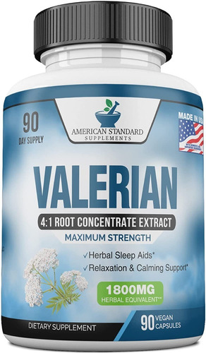 Valeriana 1800mg 90cps - Unidad a $3525