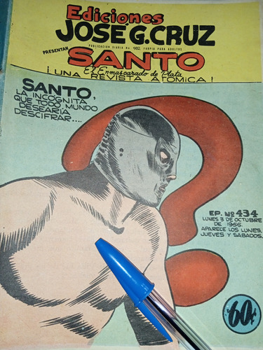 No Póster. Portada De Comic Santo El Enmascarado De Plata. 