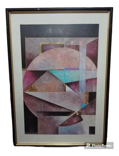 Cuadros Abstractos Serigrafía Firmada Richard Hall 75 X 105 (Usado)