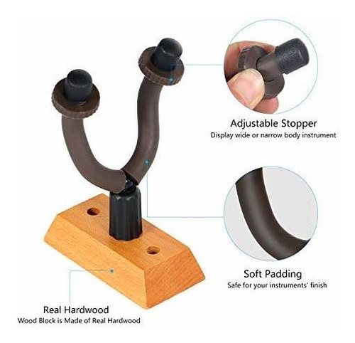 Eonlion Colgador Pared Para Guitarra 4 Unidade Soporte