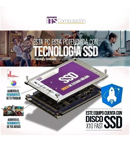 Pc Armada Intel C I3 + 8 Gb Ssd 240 Wi Fi Nueva Kit