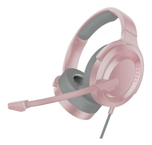 Audífonos Con Cable Gamo Virtual 3d Baseus Rosado Color Rosa