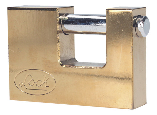 Candado Lock De Acero Para Cortina 80mm Nivel 6 L22-c80-elbb Color Dorado