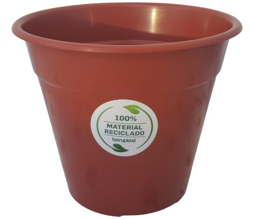 Maceta Reciclada Nº 10 Marron Pack 6 Unidades