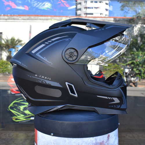 Capacete Masculino Bieffe B-trail Authentic Preto Fosco Moto