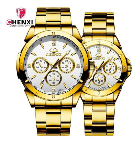 Relojes De Pareja Impermeables Chenxi Business, 2 Piezas