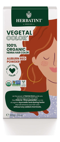 Herbatint Henna Color Tinte Organico Para El Cabello, Polvo 