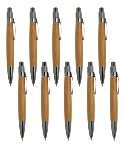 Paquete De 10 Bolígrafo De Bambú 