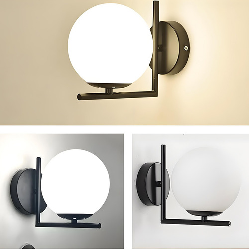 Lámpara Led De Pared Globo Bola Cristal Mate De 60w