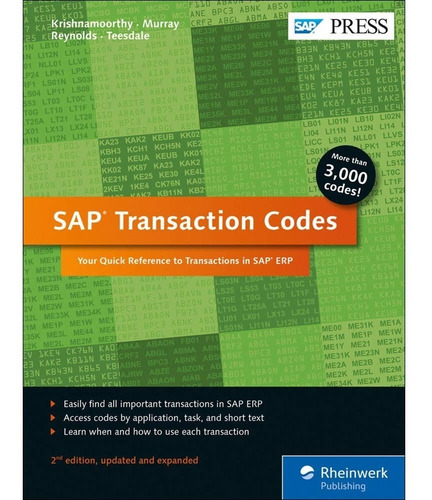 Sap Transaction Codes: Quick Reference To Transactions Sap