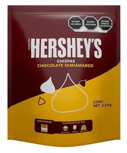 2.5 Kg Mini Kisses Hershey's Chocolates Mini Semiamargo