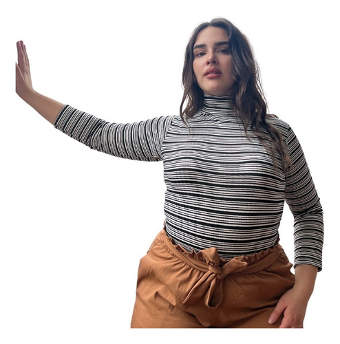 Imagen 3 de 6 de Media Polera De Invierno Jorgelina Arza De Modal Viscosa