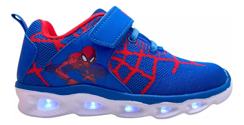 Zapatilla Con Luz Spider Man Marvel Hombre Araña. 23al34