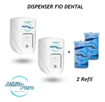 Comprar 2x Porta Fio Dental 500m Branco Acompanha 2 Refil Fio Dental
