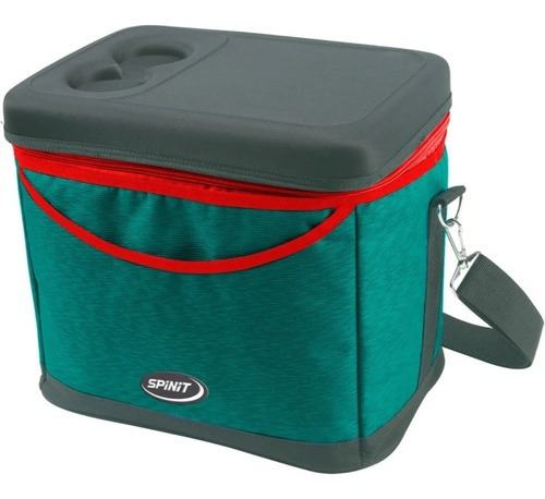 Conservadora Bolso Termico Spinit Tecno Cooler 17 Lts Color Verde y gris