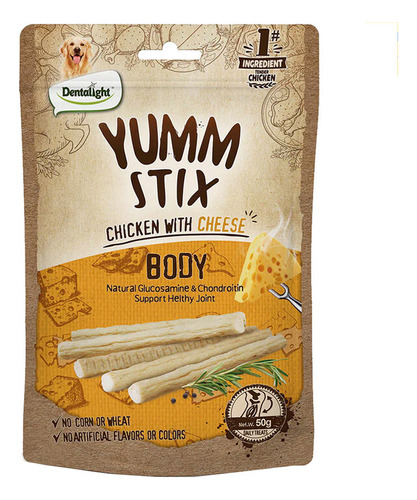 Dentalight Yumm Stix Pollo Con Queso 50 G