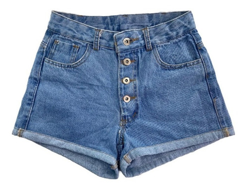 Shorts Mujer Jeans Rígido 