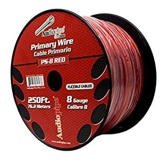 Bobina De Cable Calibre 8 Rojo Flexible 76 Metros Audiopipe 