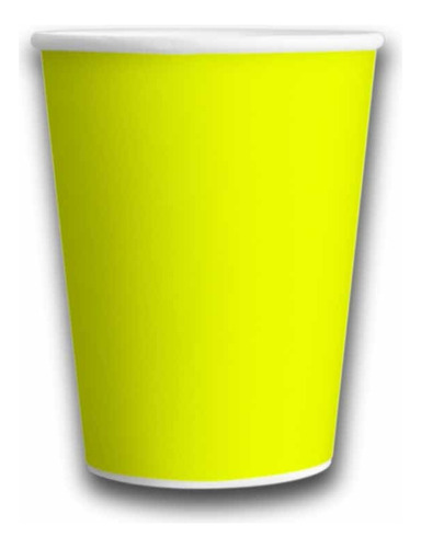 Vasos De Polipapel Fluor X8unid Amarillo Fluor