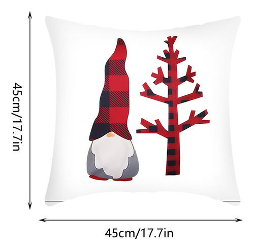 Funda De Almohada Navideña Para Decoración, Muñeca Sin Rostr
