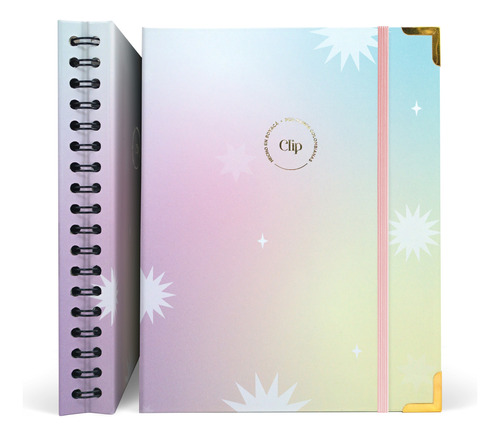 Cuaderno Premium Argollado 7 Materias Pastel Stars