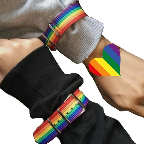 2 Pulseras  Brazalete Lgbt Pride Gay Arcoiris Love Is Love 