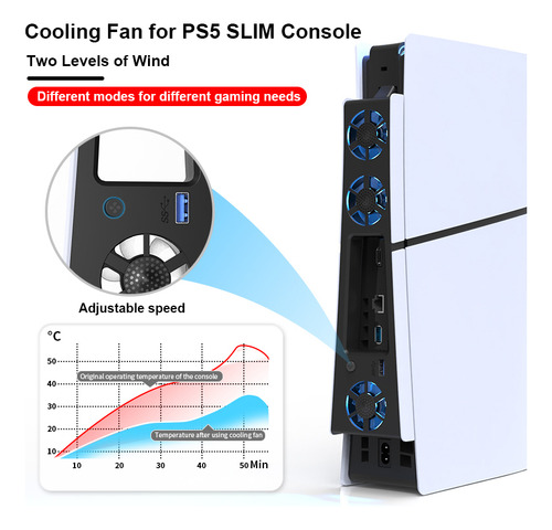 Ventilador De Enfriamiento Compatible Con Consola Ps5 Slim