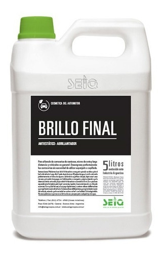 Brillo Final Seiq - Revividor De Pintura Automotor X 5 Lts.