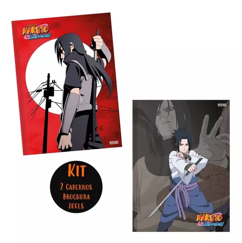 Kit 2 Cadernos Naruto Shippuden + Caderno Desenho Naruto - SD