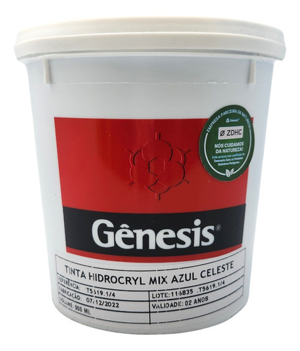 Tinta Serigrafia Hidrocryl Mix Azul Celeste Genesis 900ml