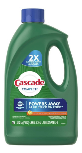 Detergente Cascade Complete Para Lavavajillas En Gel 2.1 Kg