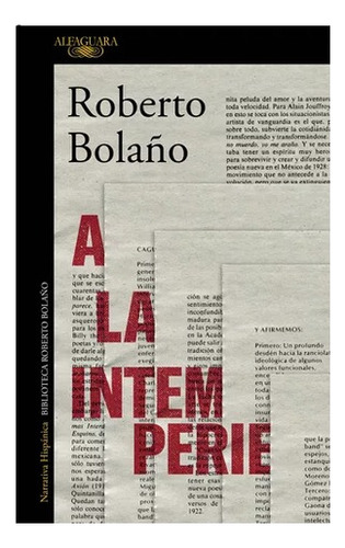 Libro A La Intemperie - Roberto Bolaño