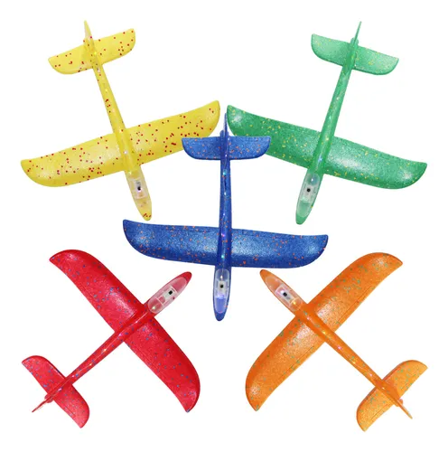 comprar 10 Avion Luz Led Unicel Planeador Grande