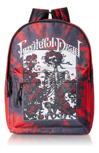 Mochila Grateful Dead, Roja, 45 Cm, Ancho 30 Cm, Profundidad