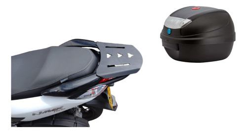 Parrilla Para Moto Yamaha N-max 2019 Y Baúl Tomcat 30 Litros