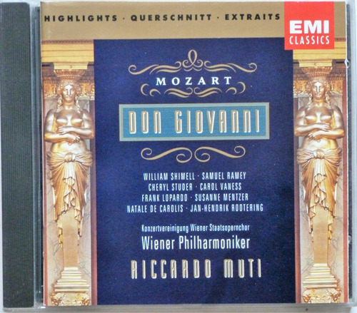 Mozart Don Giovanni Seleccion  1 Cd R. Muti Fil. Viena (am 