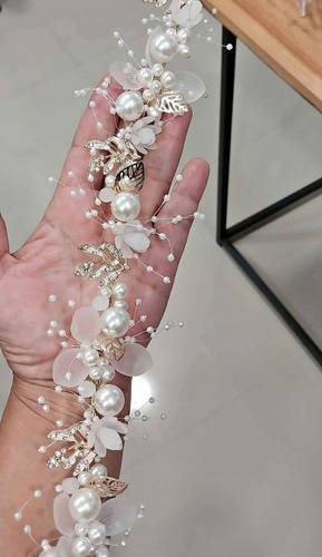 Tiara Tocado Pedrería Novia Quinceañera Primera Comunión
