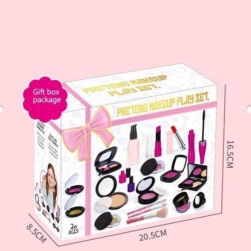 Imagen 8 de 8 de Juguete Maquillaje Belleza Niña Salon Tocador Estuche Set