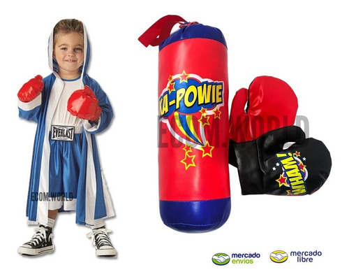 Saco De Boxeo Pequeño Para Niño + Guantes Kit Completo