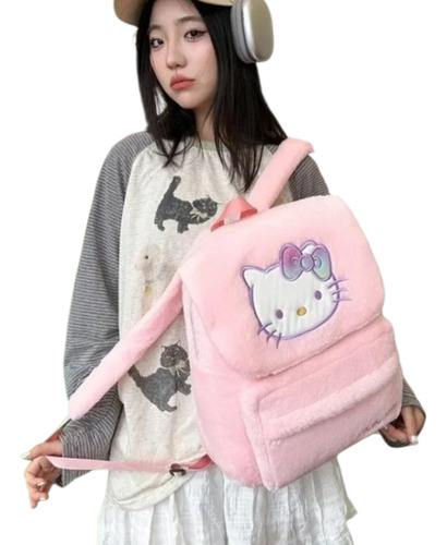 Mochila Peluche Stitch Capibara Kity Melody-kuromi Personaje Rosa Kitty