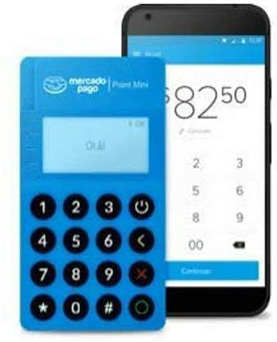 Imagem 3 de 6 de Máquina De Cartão Me30s Point Mini Blue - Envio Imediato