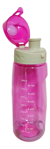 Botella De Agua 1 Litro Bpa Free Gym Ejercicio Deporte Color Rosa