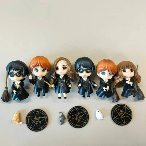 6 Figuras De Colección Pelicula Harry Potter Hermione Ron
